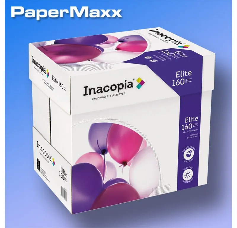 Inacopia Inacopia Druckerpapier Elite, Format DIN A4, 160 g/m², 171 CIE, 250 Blatt, Weiß, – Produktbild 3 von 4