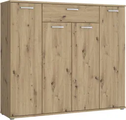 FORTE Kommode Kombikommode, Stauraum, Einlegeböden verstellbar, B/H/T ca.140/120/34 cm, viel Stauraum, PEFC zertifiziert – Produktbild 1 von 1