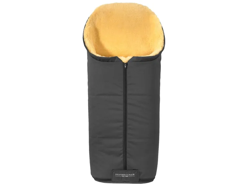 Hofbrucker Hofbrucker Fußsack Kinderwagen Merino Lammfell Iglu Maße 95 x 34 x 15 cm, Grau, – Produktbild 2 von 4