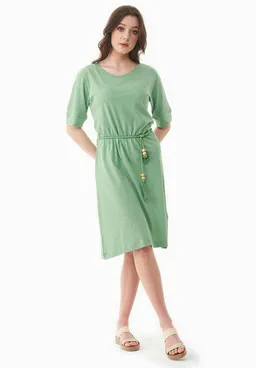ORGANICATION ORGANICATION Jerseykleid aus Bio-Baumwolle und Leinen – Produktbild 1 von 1