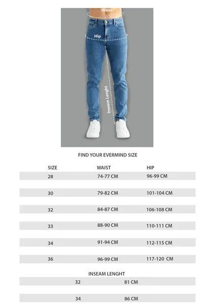 Evermind Evermind M's Skinny Fit-MD1014, Ice blue, – Produktbild 3 von 4