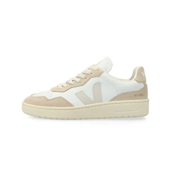 Veja Veja Sneaker Unisex - Aegean Project V-90 Made in Portugal, Extra white/pierre/almond(weiß), – Produktbild 1 von 4