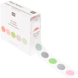 Rico Design Rico Design Paper Poetry Mini-Sticker Kreise Neon/Silber auf der Rolle – Produktbild 1 von 1