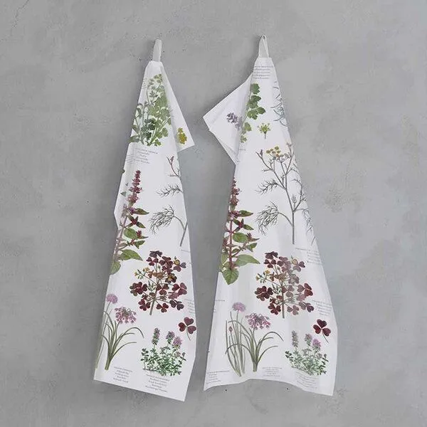 Koustrup Koustrup Gartenmotiv-Geschirrtücher aus 100% Bio-Baumwolle, 48 x 70 cm, Herbs, – Produktbild 3 von 3