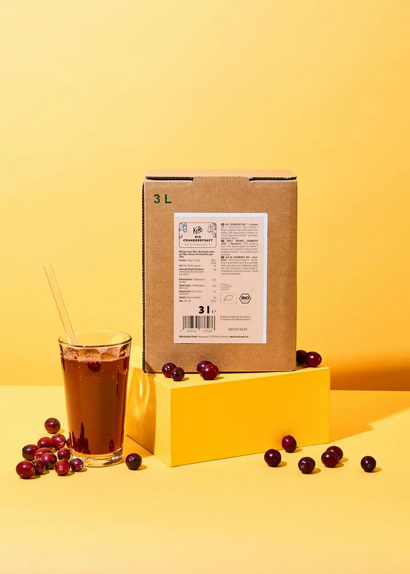 KoRo Bio Cranberry Saft Bag-in-Box 3 L – Produktbild 2 von 5