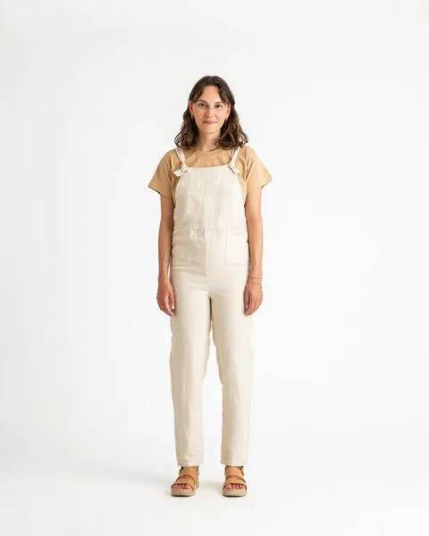 MATONA Matona Latzhose für Frauen aus Leinen / Linen Overall, Almond, – Produktbild 1 von 4