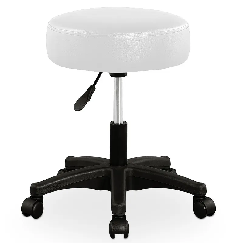 Casaria® Casaria Deuba Rollhocker weiß – Produktbild 1 von 1