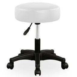 Casaria® Casaria Deuba Rollhocker weiß – Produktbild 1 von 1
