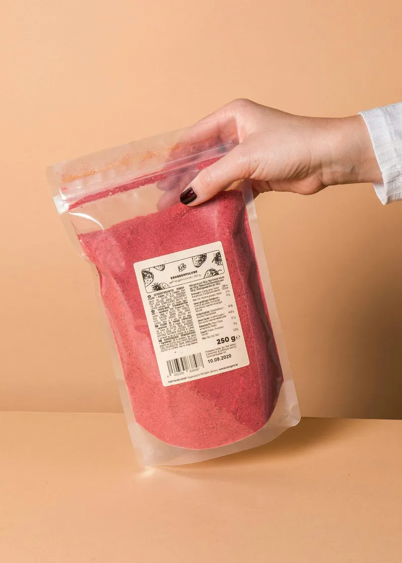 KoRo Gefriergetrocknetes Erdbeerpulver 250 g – Produktbild 5 von 5