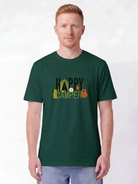 watapparel watapparel T-Shirt Unisex Happy Camper, Glazed green, – Produktbild 2 von 2