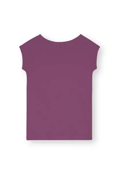 THOKKTHOKK ThokkThokk TT01 Cap Sleeve T-Shirt Damen (GOTS, vegan, Bio-Baumwolle), Plum (violett), – Produktbild 6 von 7