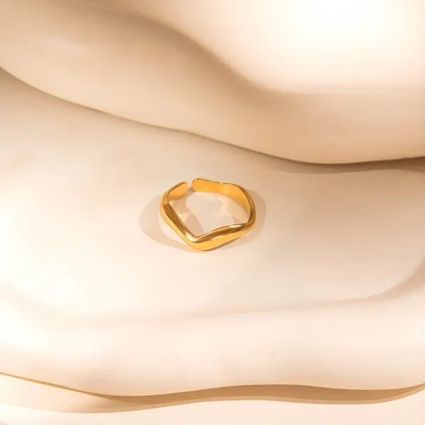 ELEKTROPULLI Elektropulli Größenverstellbarer Swing Ring ca. 4mm schmal, Gold, – Produktbild 4 von 4