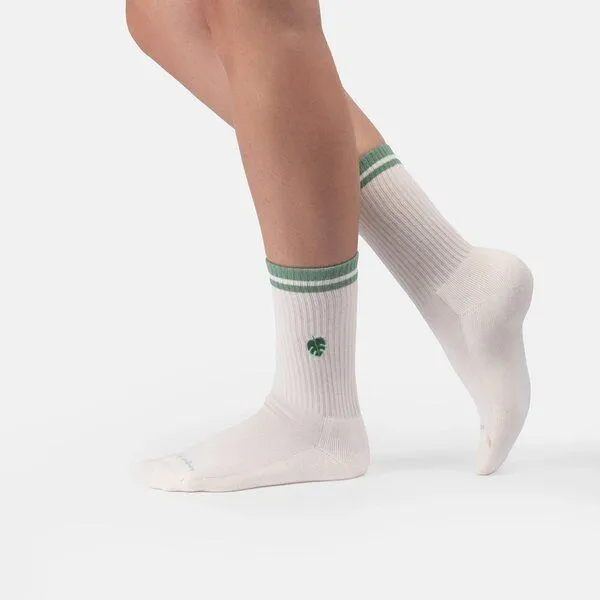 Natural Vibes Natural Vibes Monstera Socken | Bio GOTS | Naturweiße Tennissocken | Pflanzen | Herren Damen Socken | Unisex – Produktbild 2 von 4