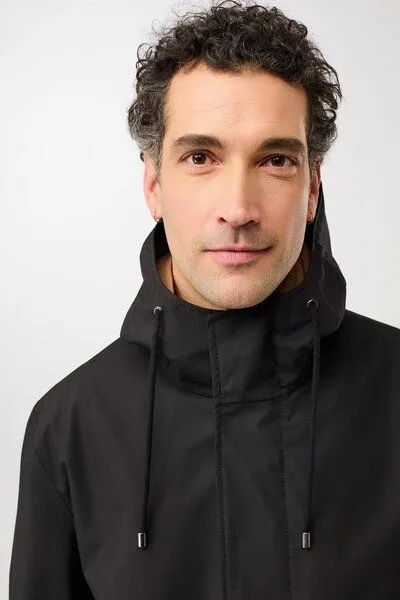 LangerChen LangerChen Regenparka mit seitlichen Reißverschlüssen am Saum, Black (schwarz), – Produktbild 4 von 4
