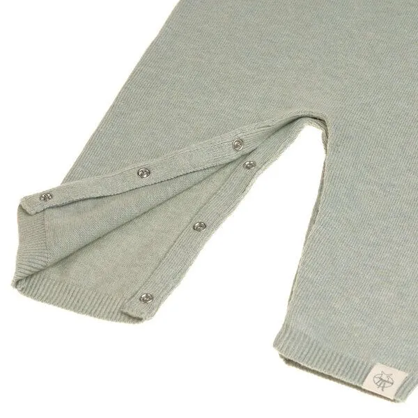 Lässig Lässig Strampler - Knitted Overall GOTS, Garden Explorer traumhaft weich, Aqua grey, – Produktbild 2 von 2