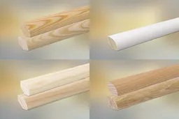 woodstore24 Sockelleiste Buche für Parkett und Massivholzdielen, 14 x 14 mm, klar lackiert, fallende Längen 100 - 290 cm – Produktbild 1 von 1