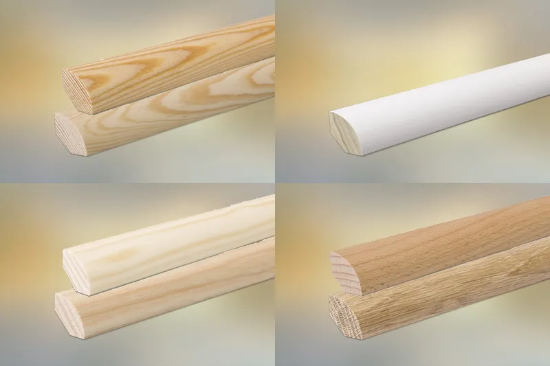 woodstore24 Sockelleiste Eiche für Parkett und Massivholzdielen, 14 x 14 mm, klar lackiert, fallende Längen 100 - 290 cm – Produktbild 1 von 1