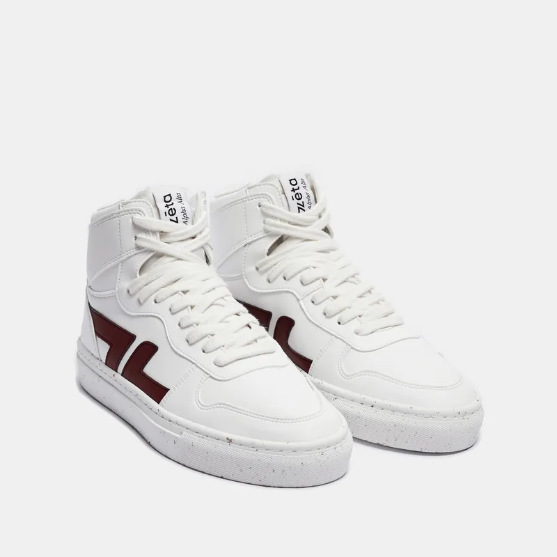 Zèta Zèta Herren vegan Sneaker Alta Bordeaux, Dunkelrot, – Produktbild 2 von 2