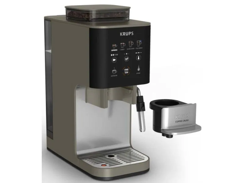 Krups KRUPS Kaffeevollautomat "Coffee Crush Experience Lioness", schwarz/silber – Produktbild 2 von 2