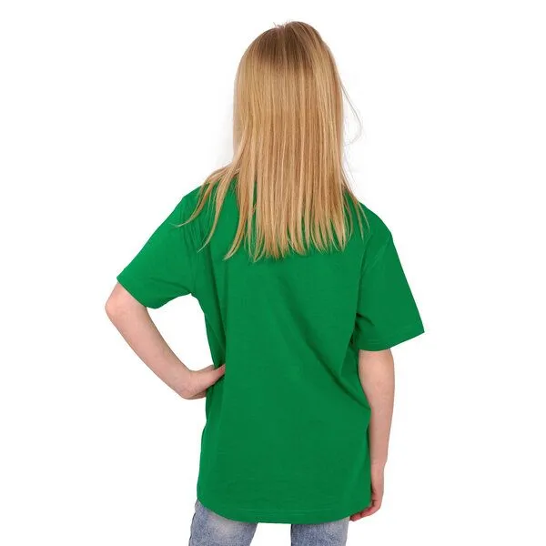 HANDGEDRUCKT HANDGEDRUCKT "Waschbär" Kinder T-Shirt Baumwolle (kbA), Kellygreen, – Produktbild 2 von 3