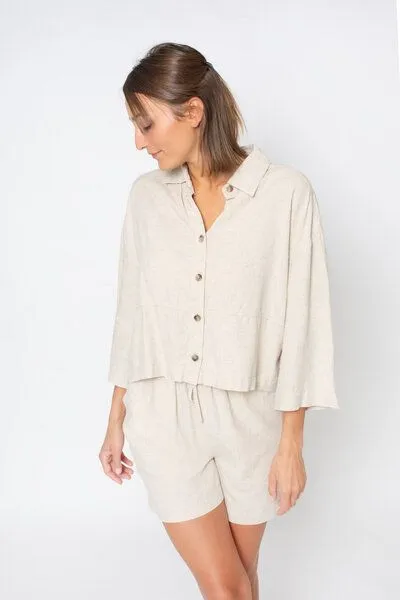 Zerum Zerum Leinen Overshirt Modell: Julia, Natur (beige), – Produktbild 2 von 6