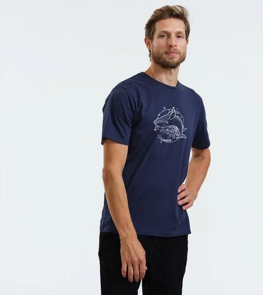 Gary Mash GARY MASH T-Shirt Blauwal aus Bio-Baumwolle, Dunkelblau, – Produktbild 3 von 4