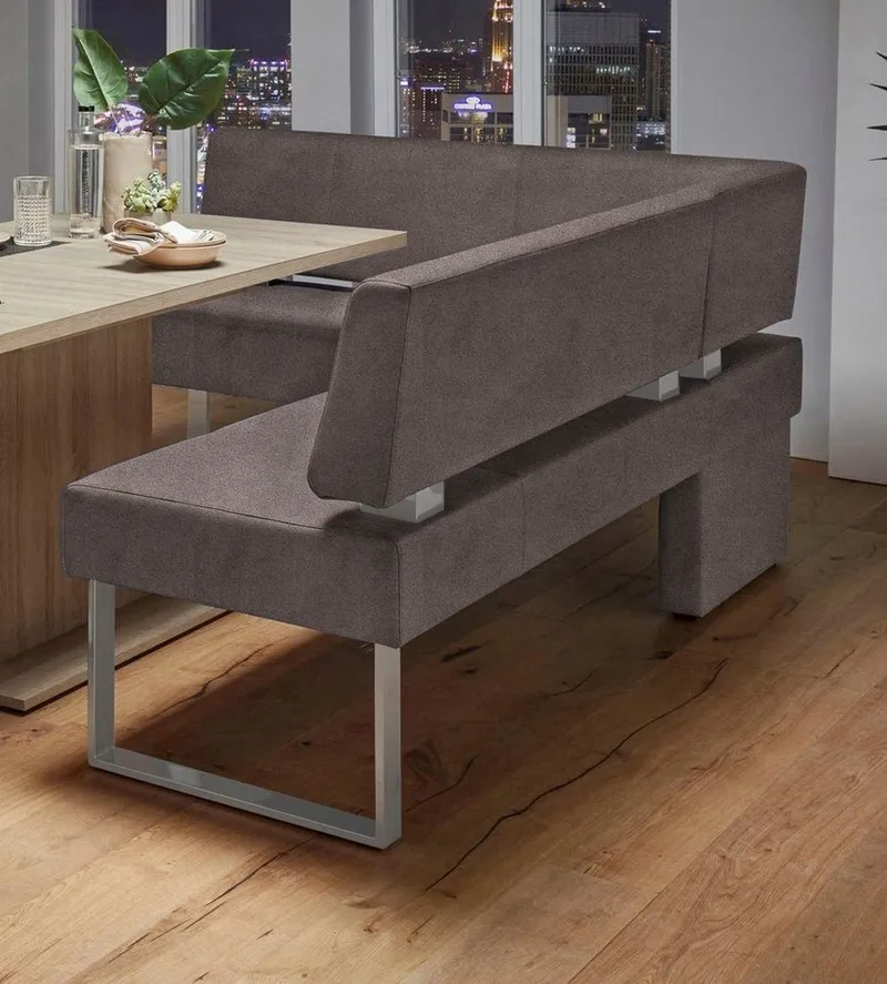 OTTO home Eckbank Rab, in 2 Breiten (180 oder 200 cm), Bezug in verschiedenen Qualitäten, Braun, – Produktbild 2 von 8