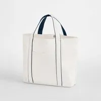 Westford Mill Westford Mill Tragetasche Umhängetasche Einkaufstasche Shopper 30 x 27 x 12 cm zweifarbig, Weiss (soft) / navy (french), – Produktbild 1 von 1