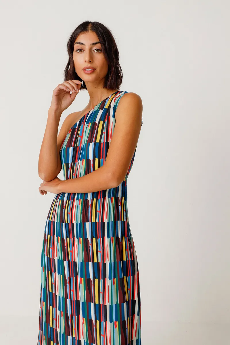 SKFK SKFK Damen vegan Kleid Eder Mehrfarbig, Hellrot, – Produktbild 2 von 3