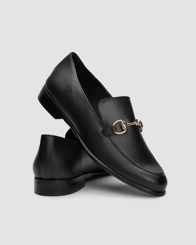 BOHEMA BOHEMA Damen vegan Loafer Shiv Schwarz, Schwarz, – Produktbild 2 von 2