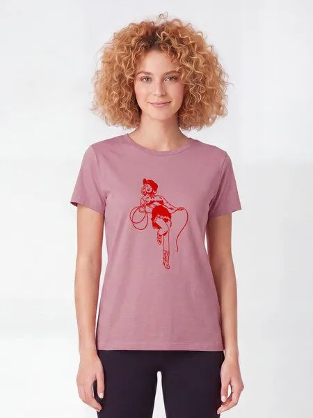 watapparel watapparel T-Shirt Frauen Cowgirl, Lilac dream, – Produktbild 2 von 3