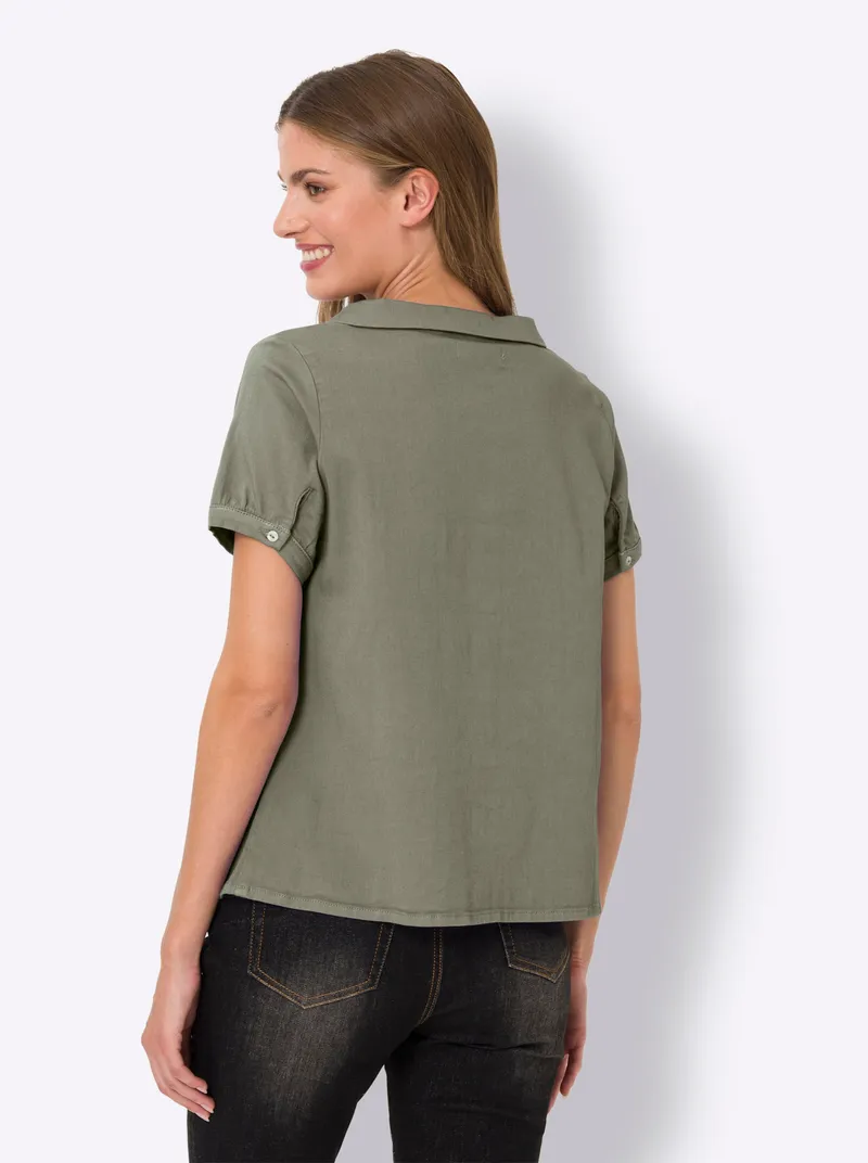 heine Jeansbluse khaki, Khaki, – Produktbild 2 von 2