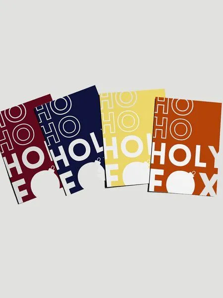 VEROIKON VEROIKON Weihnachts-Postkarten-Set Holy Fox, Sanft, – Produktbild 1 von 2
