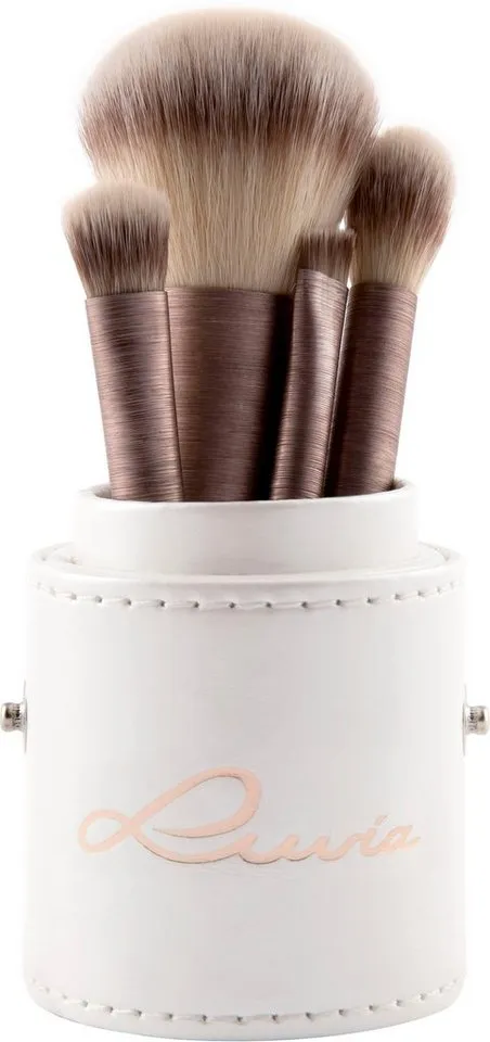 Luvia Cosmetics Kosmetikpinsel-Set PRIME VEGAN MINI, 5 tlg., 4 Pinsel, Reise-Set, Nurai-Pinselhaar, vegan., Weiß, – Produktbild 2 von 5