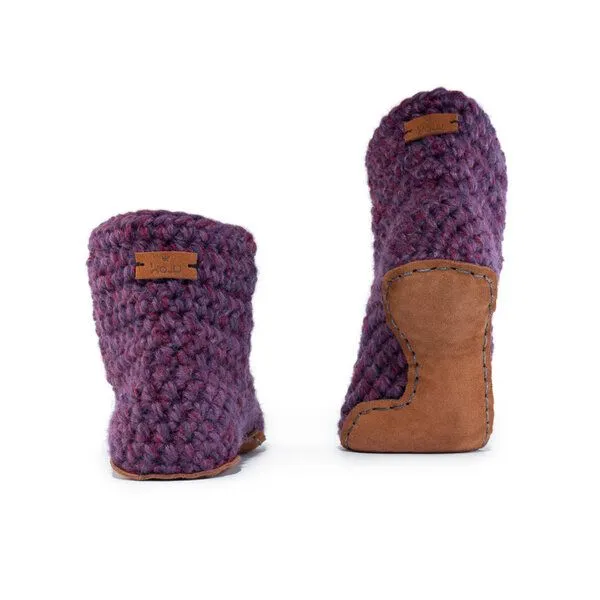 Kingdom of Wow Kingdom of Wow - Handgefertigte Hausschuhe aus Wolle - High Top, Lavender, – Produktbild 5 von 5