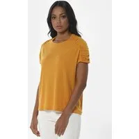 ORGANICATION ORGANICATION T-Shirt aus REPREVE und LENZING ECOVERO, Gelb(mango), – Produktbild 1 von 1