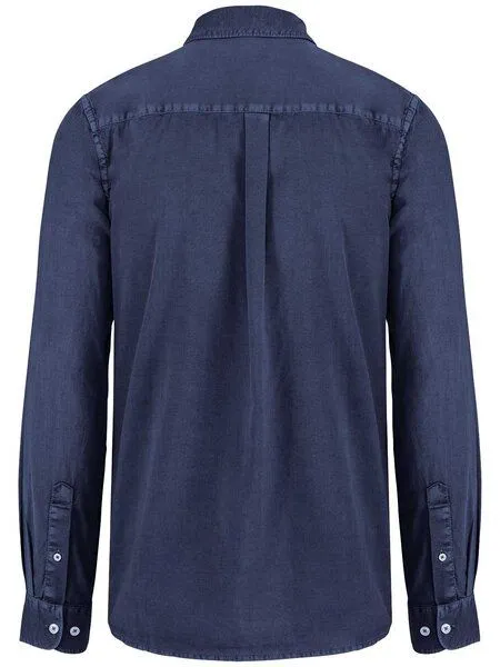 YTWOO YTWOO Umweltfreundliches ausgewaschenes Herrenhemd aus Bio-Baumwolle, Navy, – Produktbild 2 von 3