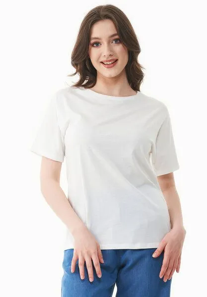 ORGANICATION ORGANICATION T-Shirt aus TENCEL Modal und Bio-Baumwolle, Weiss(off white), – Produktbild 1 von 4