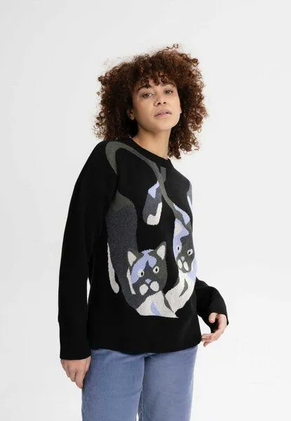MELA Jacquard Strickpullover FAIZA | von MELA | Fairtrade & GOTS zertifiziert, Multicolor cat, – Produktbild 1 von 4