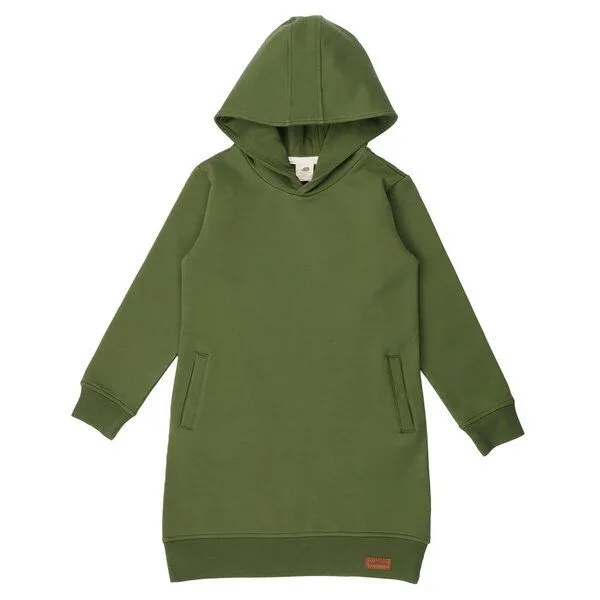 Walkiddy Kleinkinder Kapuzenkleid GOTS zertifiziert, grün, Langarm, Bio-Baumwolle, weich – Walkiddy – Produktbild 1 von 1