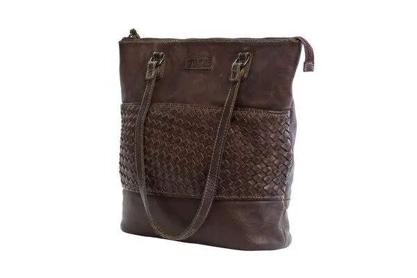 manbefair manbefair Shopper Göteborg Leder, Schokobraun, – Produktbild 3 von 4