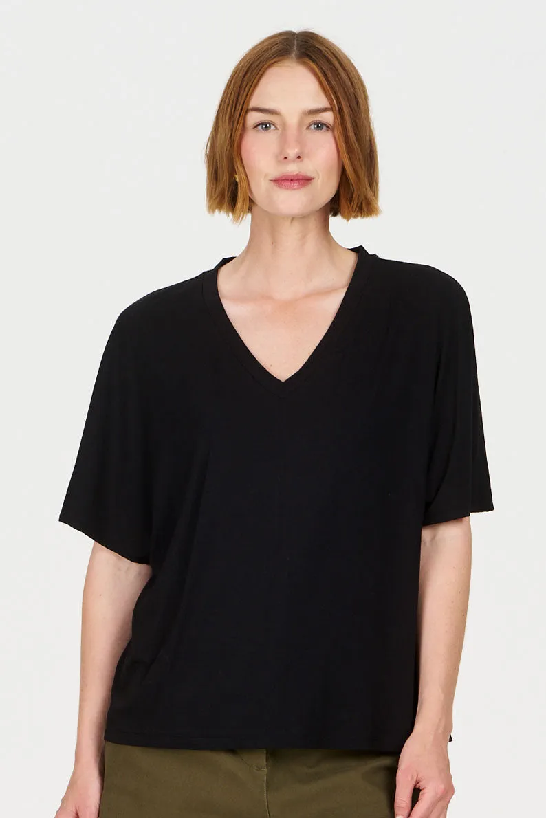 KOMODO Modal T-Shirt Modell: Dhalia, Black, – Produktbild 1 von 4