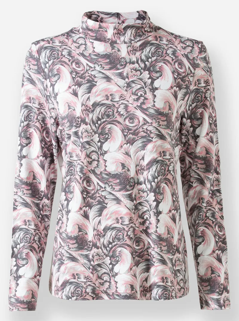 Witt Langarmshirt hortensie-ecru-bedruckt, Hortensie-ecru-bedruckt, – Produktbild 2 von 2
