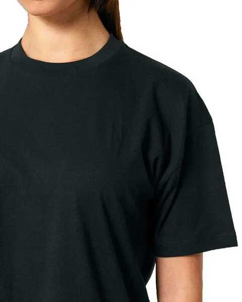 YTWOO YTWOO Damen Boxy T-Shirt aus Bio-Baumwolle, Schwarz, – Produktbild 3 von 4