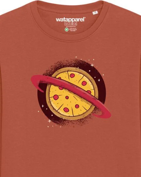 watapparel watapparel Sweatshirt Unisex Pizza Planet, Heritage brown, – Produktbild 3 von 4