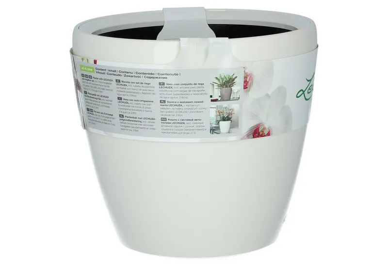 Lechuza® Lechuza® Pflanzkübel Lechuza Blumentopf rund Classico LS 28 weiß hochglanz Kunststoff mit – Produktbild 3 von 6