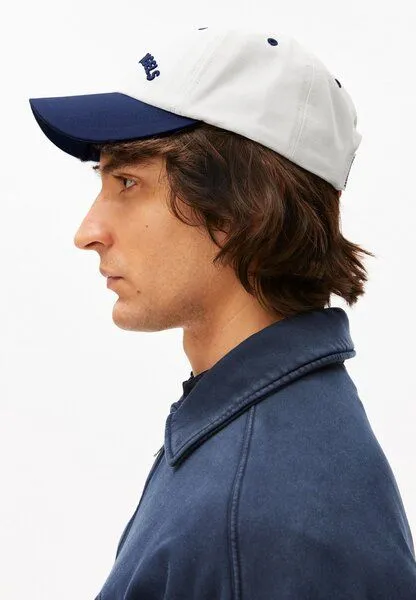 ARMEDANGELS ARMEDANGELS YENAAS COLORBLOCK Unisex Cap aus Bio-Baumwolle, Oatmilk-tinted navy, – Produktbild 2 von 4