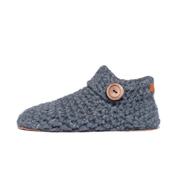 Kingdom of Wow Kingdom of Wow - Handgefertigte Hausschuhe aus Wolle - low top, Charcoal, – Produktbild 1 von 4