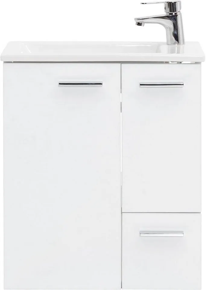 Schildmeyer Waschtisch Matteo, Waschtisch, Made in Germany, B: 50 cm, Solide Verarbeitung - Dieses Produkt ist in Deutschland gefertigt, Weiß, – Produktbild 3 von 5