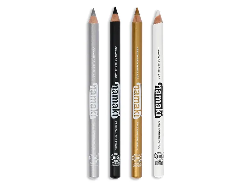 Namaki Schminkstifte für Kinder, 4er-Set Gold, Silber, Schwarz, Weiß, Mehrfarbig, – Produktbild 1 von 2